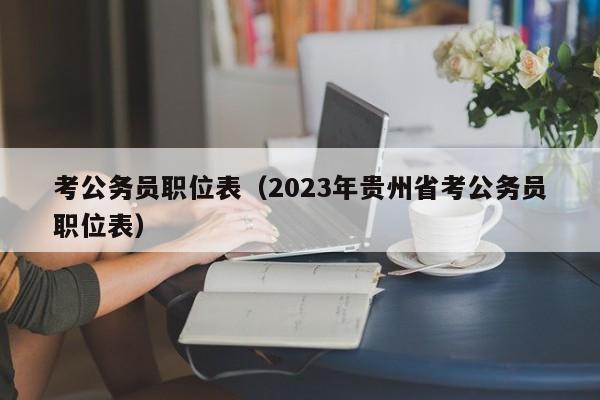 考公务员职位表（2023年贵州省考公务员职位表）