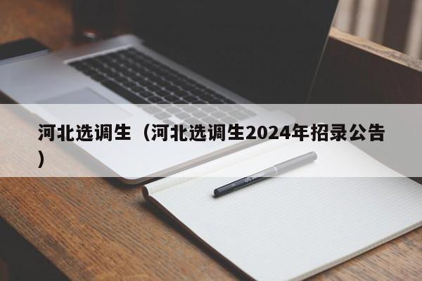 河北选调生（河北选调生2024年招录公告）